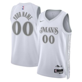 Camiseta Hombre NBA Dallas Mavericks Personalizadas 2024-25 Nike City Edition Blanco Swingman